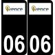 06 Vence logo autocollant plaque immatriculation auto ville sticker
