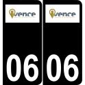 06 Vence logo sticker plate registration city