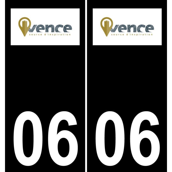 06 Vence logo autocollant plaque immatriculation auto ville sticker