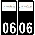 06 Villefranche-sur-Mer logo sticker plate registration city