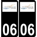64 Pau logo autocollant plaque immatriculation auto ville sticker