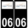 06 Villefranche-sur-Mer logotipo de la etiqueta engomada de la placa de registro de la ciudad