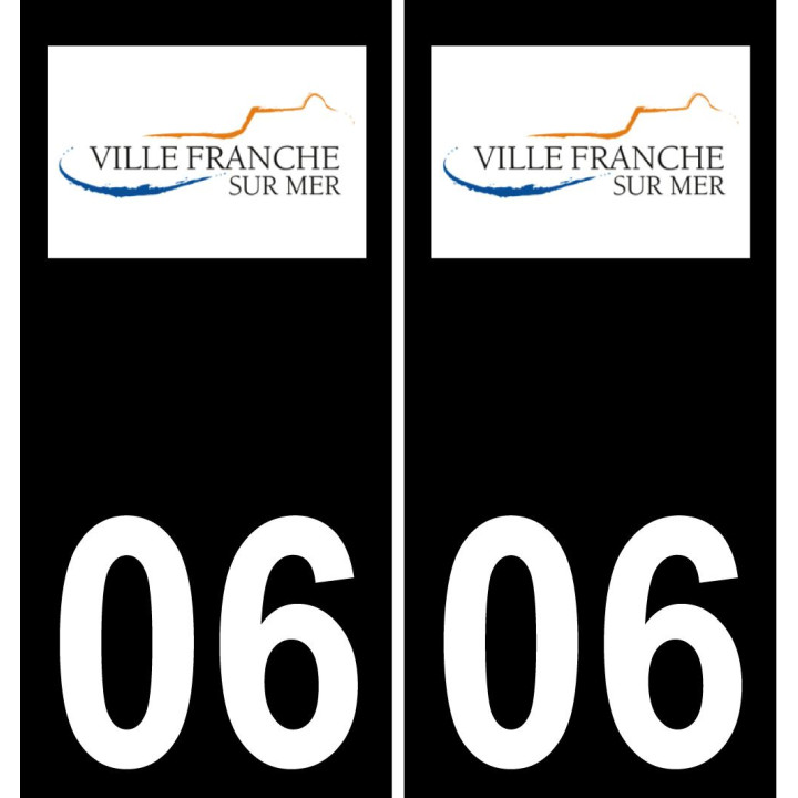 06 Villefranche-sur-Mer logo sticker plate registration city