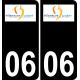 64 Pau logo autocollant plaque immatriculation auto ville sticker