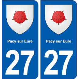 27 Pacy sur Eure blason autocollant plaque stickers ville