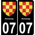 07 Annonay-aufkleber plakette ez stadt