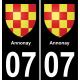 07 Annonay adesivo piastra di registrazione city