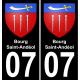07 Bourg-Saint-Andéol sticker plate registration city