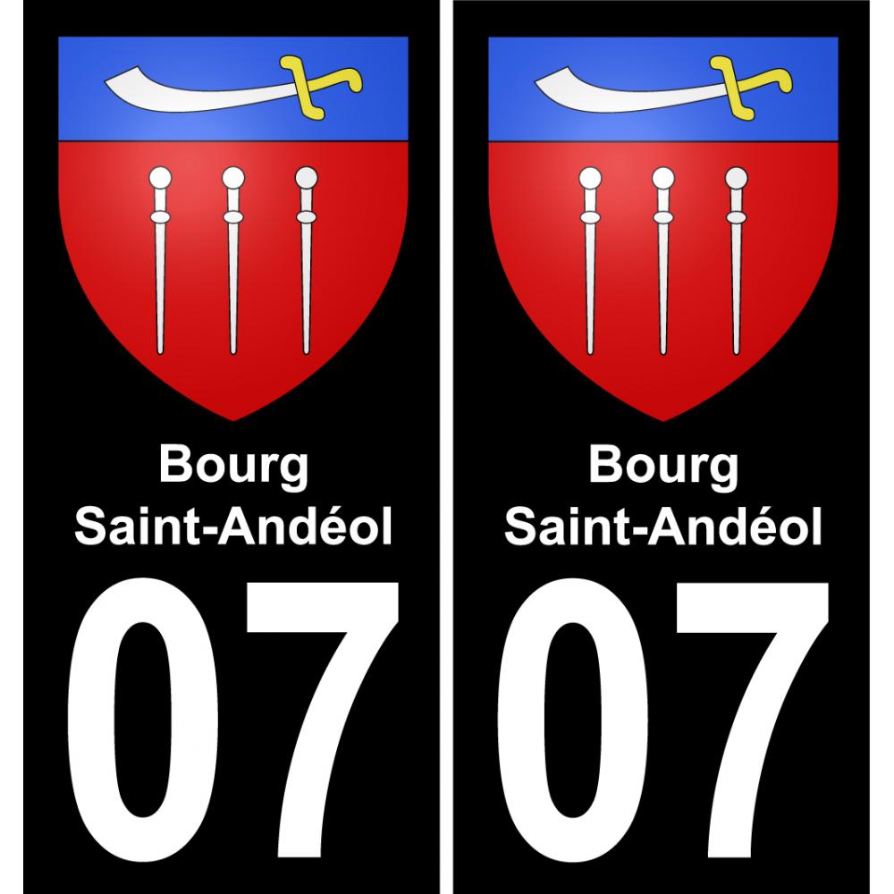 07 Bourg-Saint-Andéol adesivo piastra di registrazione city