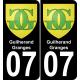 07 Guilherand-Granges adesivo piastra di registrazione city