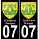 07 Guilherand-Granges sticker plate registration city