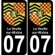 07 La Voulte-sur-Rhône sticker plate registration city
