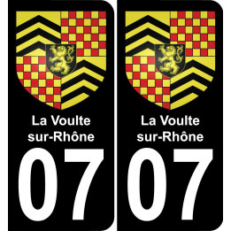 07 La Voulte-sur-Rhône autocollant sticker plaque immatriculation auto ville