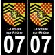 07 La Voulte-sur-Rhône sticker plate registration city