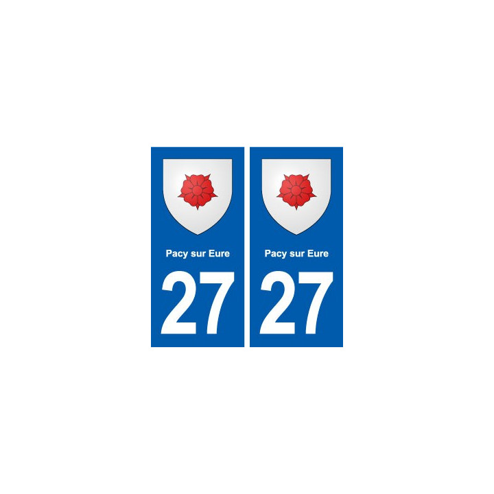 27 Pacy sur Eure blason autocollant plaque stickers ville