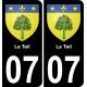 64 Pau autocollant sticker plaque immatriculation auto ville