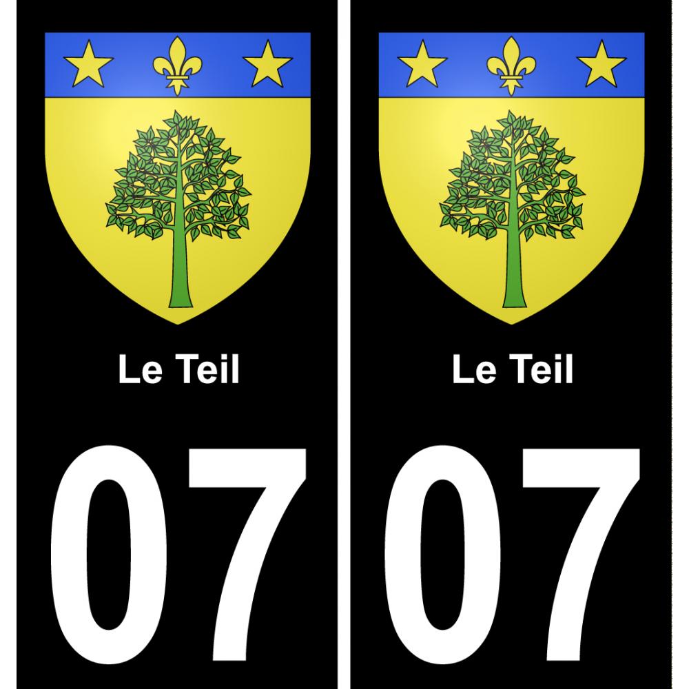 07 Le Teil sticker plate registration city