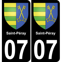 07 Saint-Péray autocollant sticker plaque immatriculation auto ville