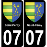 07 Saint-Péray adesivo piastra di registrazione city