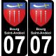 07 Bourg-Saint-Andéol logo autocollant plaque immatriculation auto ville sticker