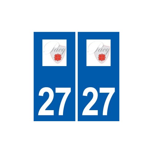 27 Pacy sur Eure logo autocollant plaque stickers ville