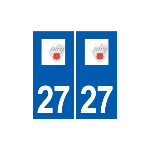 27 Pacy sur Eure logo autocollant plaque stickers ville