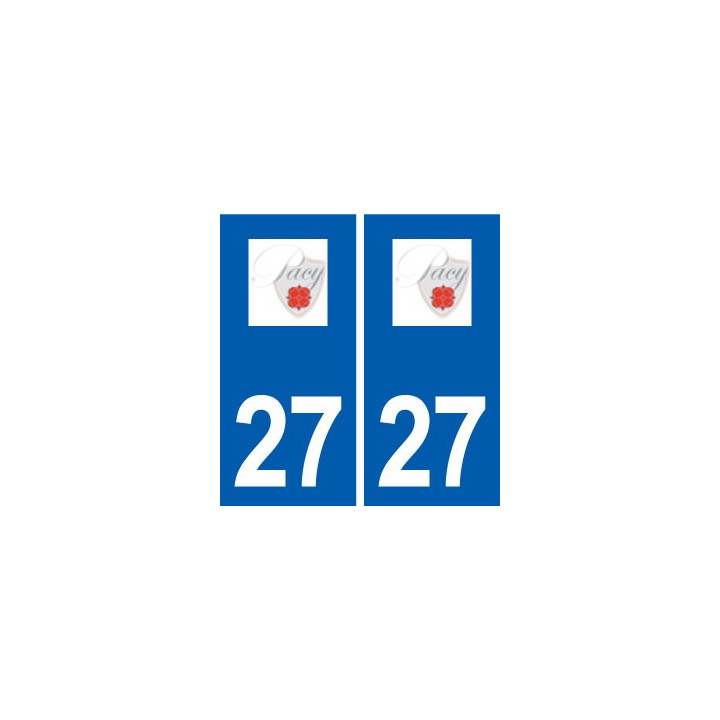 27 Pacy sur Eure logo autocollant plaque stickers ville