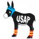 Burro rugby Catalan USAP casque âne ballon sport couleur drapeau catalan autocollant sticker logo358