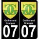 07 Guilherand-Granges logo adesivo piastra di registrazione city