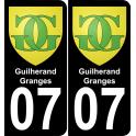 07 Guilherand-Granges logo autocollant plaque immatriculation auto ville sticker