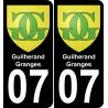 07 Guilherand-Granges logo adesivo piastra di registrazione city