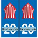 Chapiteau de cirque plaque choix numéro autocollant sticker logo98
