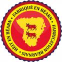Fabriqué au Béarn/Fabrication béarnaise/Héit en Béarn étiquette carte drapeau bearn tampon autocollant sticker logo135