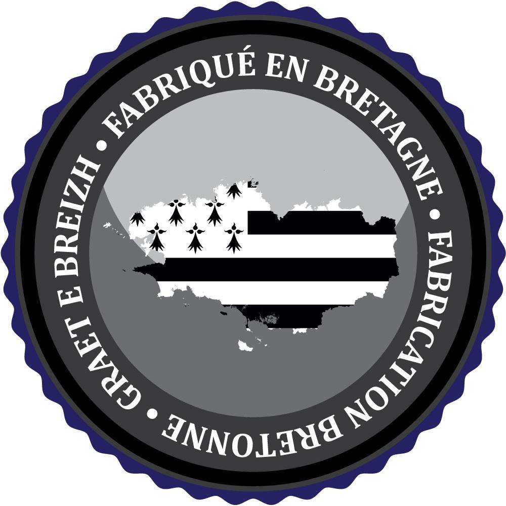 Fabriqué en Bretagne/Fabrication Bretonne/Graet E Breizh étiquette carte drapeau bretagne tampon autocollant sticker logo89