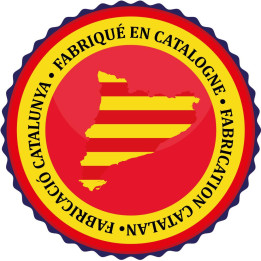 Fabriqué en Catalogne/Fabrication catalan/Fabricacio Catalunya étiquette carte drapeau tampon autocollant sticker logo6989