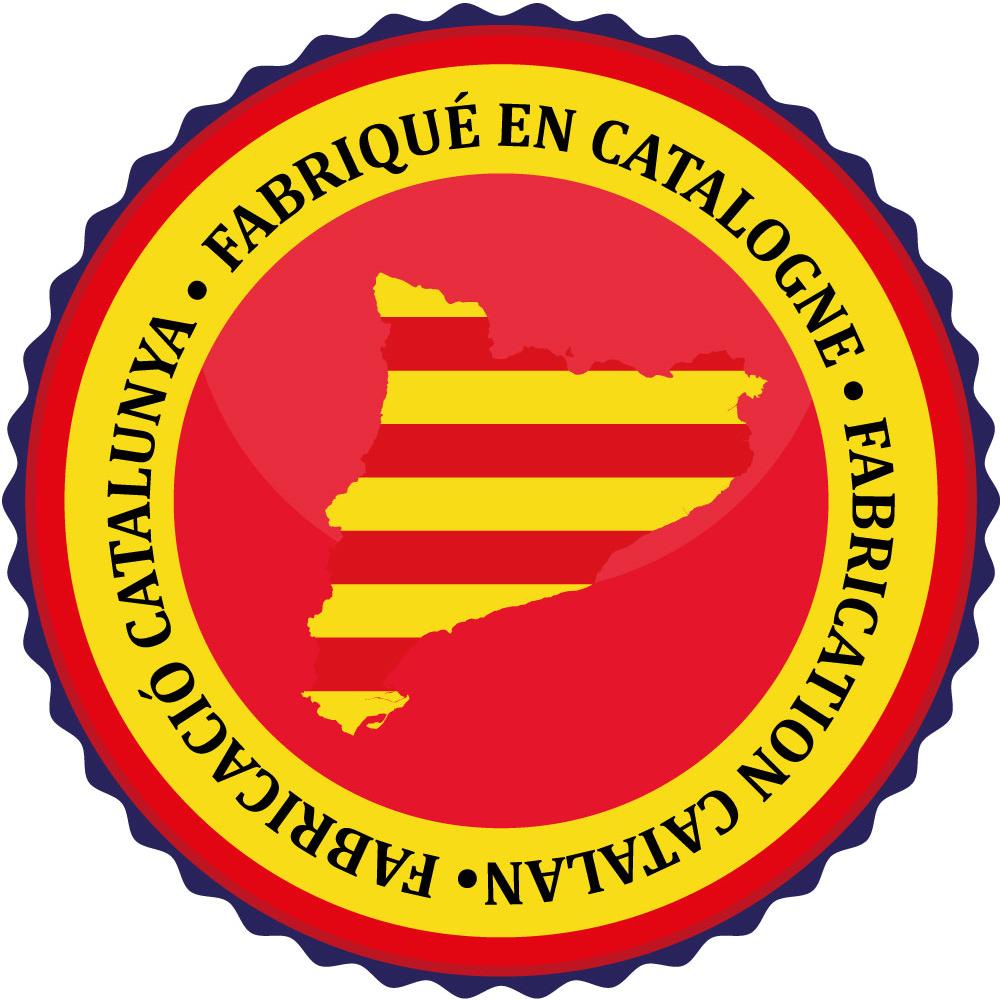 Fabriqué en Catalogne/Fabrication catalan/Fabricacio Catalunya étiquette carte drapeau tampon autocollant sticker logo6989