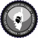 Fabriqué en Corse/Fabrication Corse/Fabricate en Corse étiquette carte drapeau corse tampon autocollant sticker logo136