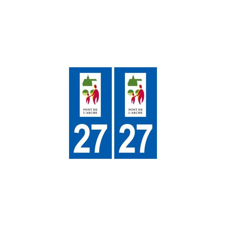 27 Pont de l'Arche logo autocollant plaque stickers ville