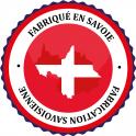 Fabriqué en Savoie/Fabrication Savoisienne étiquette carte drapeau savoie tampon autocollant sticker logo179