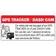 GPS tracker/DASH CAM alarme coordonnées police sécurité auto voiture autocollant sticker logo973