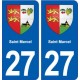 27 Saint Marcel blason autocollant plaque stickers ville