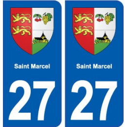 27 Saint Marcel blason autocollant plaque stickers ville