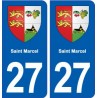 27 Saint Marcel blason autocollant plaque stickers ville