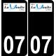 64 Pau logo autocollant plaque immatriculation auto ville sticker
