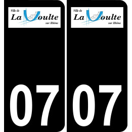 07 La Voulte-sur-Rhône logo sticker plate registration city