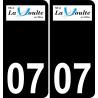 07 La Voulte-sur-Rhône-logo aufkleber plakette ez stadt