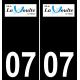 07 La Voulte-sur-Rhône logo autocollant plaque immatriculation auto ville sticker