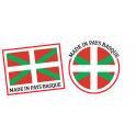 Lot de 2 Made in Basque Euskal Herria fabriqué en tampon colis autocollant sticker logo57