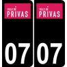 07 Privas logo adesivo piastra di registrazione city