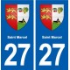 27 Saint Marcel blason autocollant plaque stickers ville